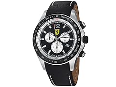 Scuderia Leather, Black / White