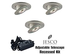 3-Light 105W Adjustable Telescope Mini Recessed Kit