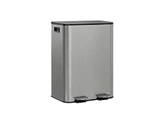 Takywep Dual Trash Can 2 x 8 Gallon Recycling Bin Gray