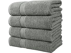 4pk 100% Cotton Bath Towel Set