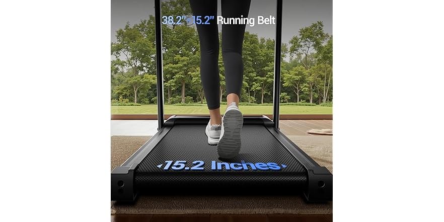 3-in-1 Treadmill with 15% Incline, Portable Treadmills for H (Open Box)