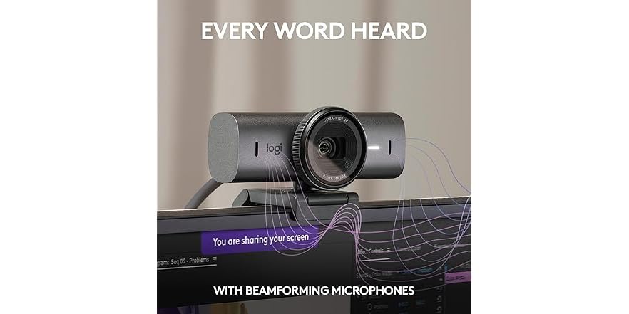 (NEW) Logitech MX Brio Ultra HD 4K Streaming Webcam