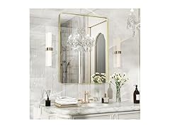 Fun Memories 28×36 Gold Bathroom Mirror