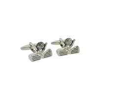 Silver Tone Golf Club Cufflinks