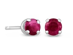 1/2ct Natural Ruby Stud Earrings