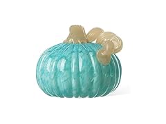 Glitzhome Fall Glass Pumpkin Decor