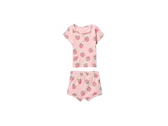 GAP Unisex (0-3 MOS) 2-piece Ribbed Set Strawberry