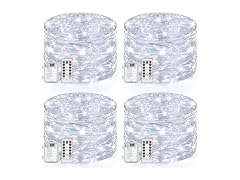 Lakumu 4Pk 100 LED Fairy Lights-Choose Color