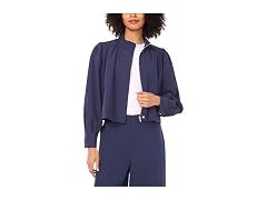 Vince Camuto Collar Front Zipper Jacket (Small)