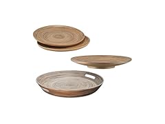 LEXA 4-Piece Handcrafted Bamboo Serving Set