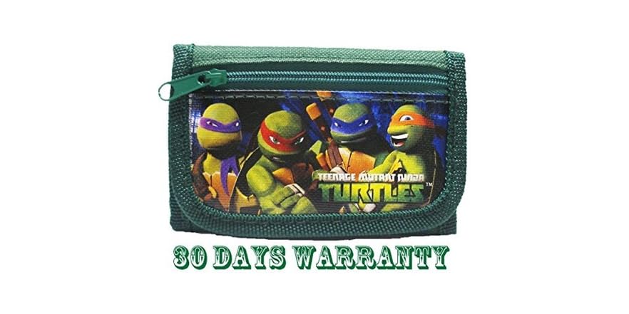 Buckle-Down Ninja Turtles Hinge Wallet – Vegan Leather, 7x4 Inches, ID Window, Card Slots, Officially Licensed