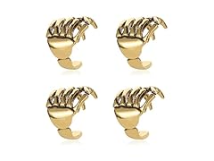 Dreuyet 4 Pairs Skeleton Hand Ear Cuff