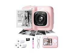 Kids Pink 1080P Instant Digital Print Camera