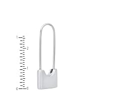Silver Padlock Drop Earrings