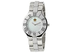 Louis Richard Ladies Rivoli Strap, Silver/White