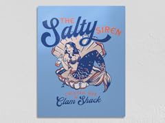 "The Salty Siren Cocktail Bar" Metal Poster
