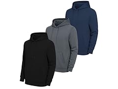 (3-Pack) Men's Fleece Pullover Hoodies
