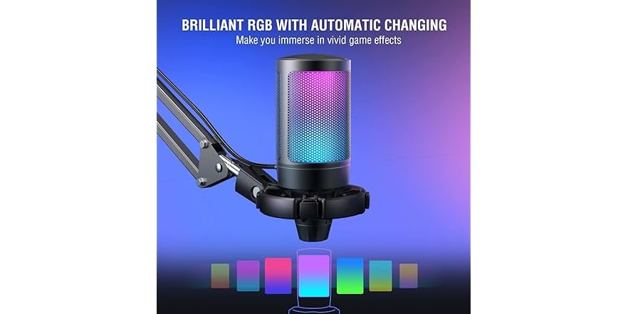 Podcast Condenser Mic With Boom Arm