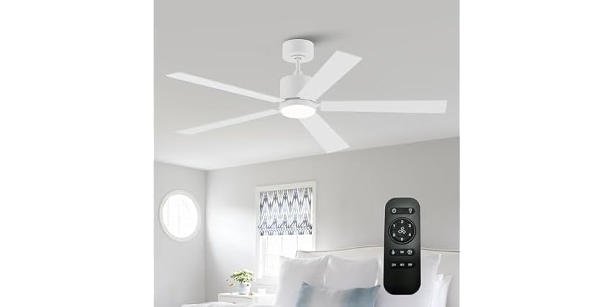 WHOSE LAMP 52 Inch Ceiling Fan -Choose Color