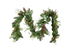 Santa's Workshop, 6' MIXED PINE & BERRY GARLAND