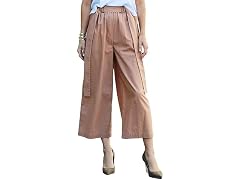 The Drop Taupe High Waisted Cropped Wide