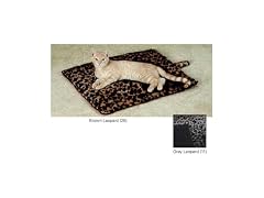 Slumber Pet Reversible Brown & Black Leopard Mat
