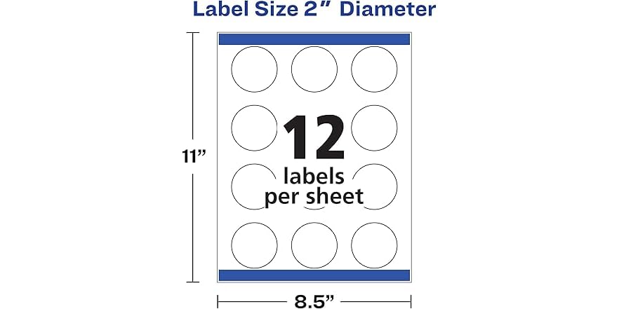 Avery Printable Round Labels with Sure Feed Technology, Glo