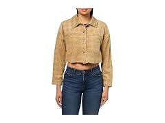 Forever 21  (M) Checkered Trucker Pine Bark Jacket