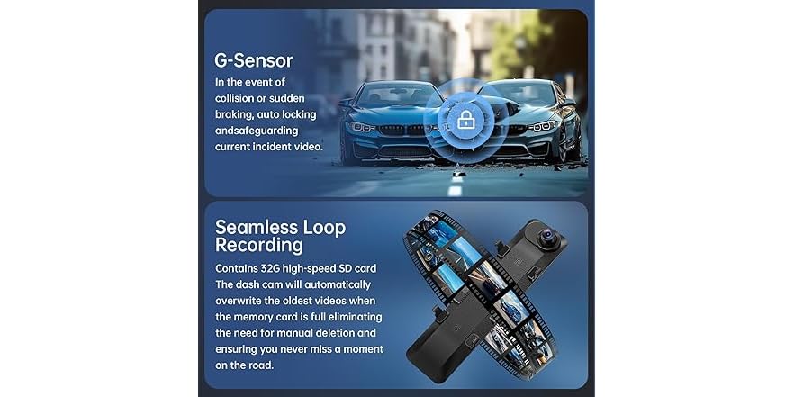 4K Rear View Mirror Camera | 12