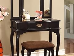 Caitlyn Vanity Table w/ Stool - 3 Colors