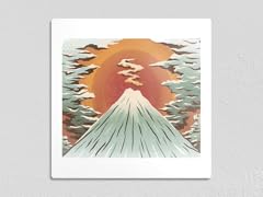 Mount Fuji Light 12" x 12" Metal Poster