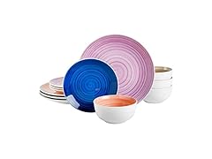 12Pc Or 24Pc Color Vibes Dinnerware Set