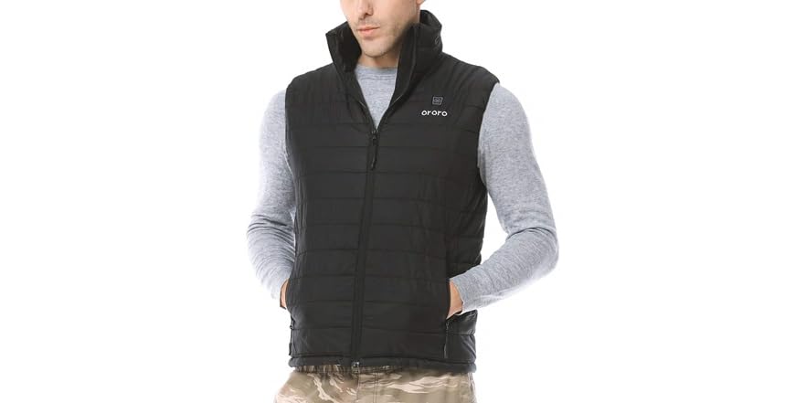 ORORO Men's Lightweight Heated Vest with Battery Pack