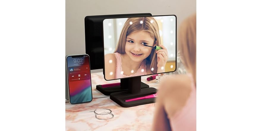 Aduro Vanity Makeup Mirror With Lights And Bluetooth Speaker