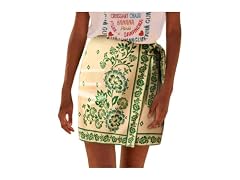 Talakeno Sage Green Floral Wrap Skirt