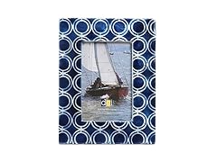 Nautical Circle Pattern Capiz 4x6 Frame