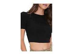 Forever 21  (S) Textured Cutout Crop Top