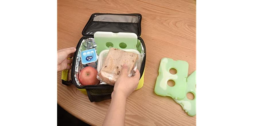 Healthy Packers Ice Pack Sottili Per Pranzo – Confezione Da 4, Riutilizzabili, Senza BPA, 17,8 X 12,2 Cm