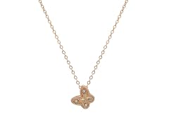 18K Gold Butterfly CZ Necklace