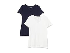 Women's Regular-Fit V-Neck T-Shirt 2 Pk