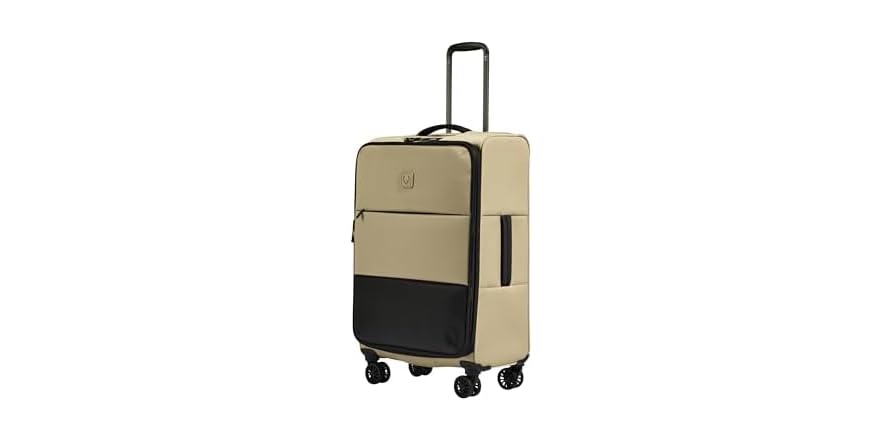$72.99: ANTLER Soft Stripe Medium Checked Luggage, Sand Yellow, 27.2", 74-88L at Woot!