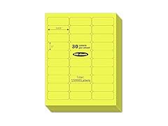 1 x 2-5/8 Premium Yellow Color Lables