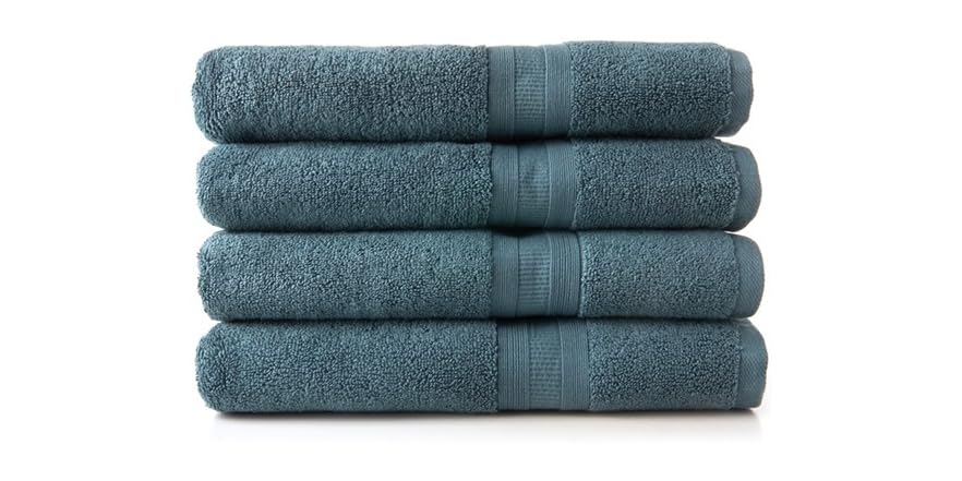 MicroCotton 4pc Bath Towel Set - Slate