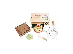Pearhead Wooden Pizzeria Montessori Set, 38-Piece
