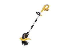 Grelawner 21V Cordless Tiller Cultivator, Yellow