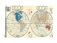 Japanese Map of the World ca 1848 26x18