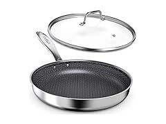 12" Stainless Steel Frying Pan with Lid