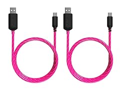 TAMO Charge-N-Glow Micro USB Cable - 2 Pack