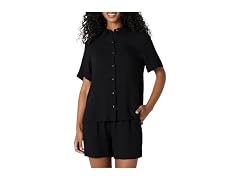 Amazon Essentials Relaxed-Fit Shirt, Black (XXS)