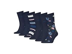 Levis Mens 6Pk Fashion Crew Socks (M)